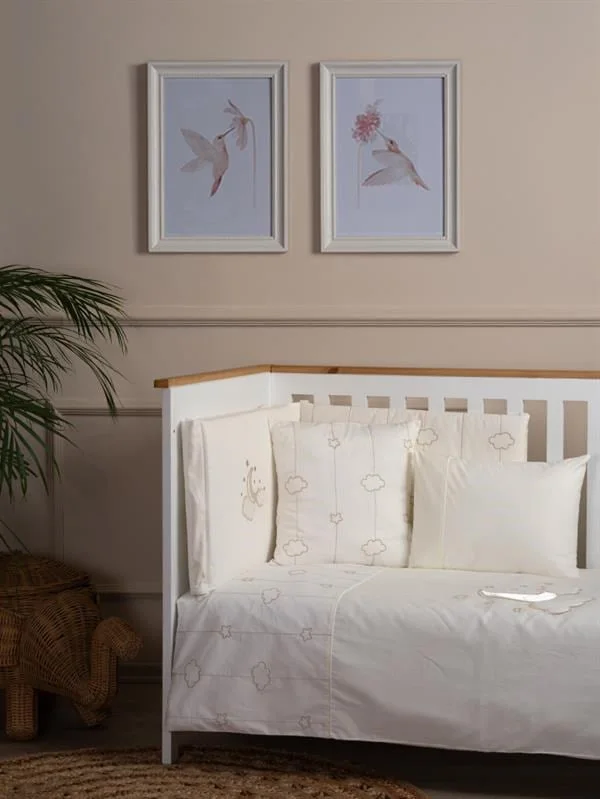 Baby Bedding Set of 8 Luna Elegant Ecru 60/70 cm