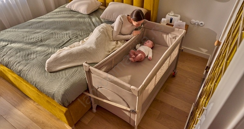 Lionelo Ellen Beige Sand – Shtrat anësor 3 në 1, pamja 2