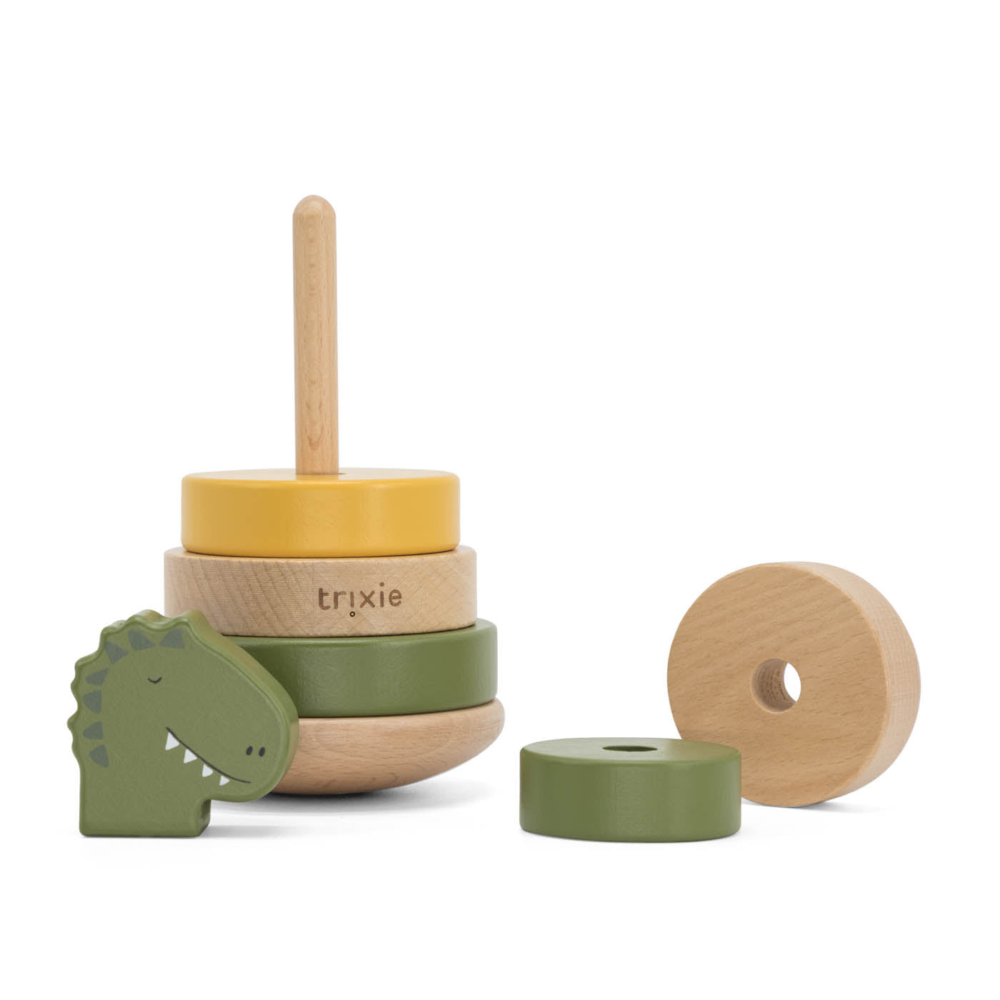 Wooden stacking Lodër - Mr. Dino