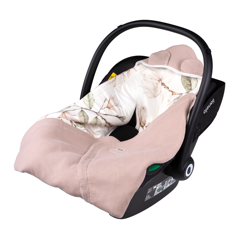 Lionelo Travel Swaddle Blanket Beige Magnolia – Warming Wrap për karrocë - Image 3